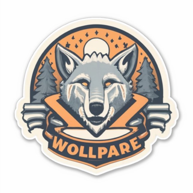 Adesivo Coloque sua vida em pé com os lobos (Frente)