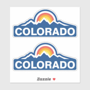 Adesivo Colorado Flag Mountain