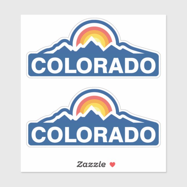 Adesivo Colorado Flag Mountain (Folha)