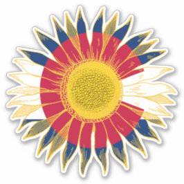 Adesivo Colorado Flag Sunflower