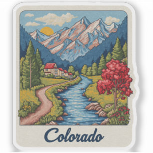Adesivo Colorado Viagens vintage Art