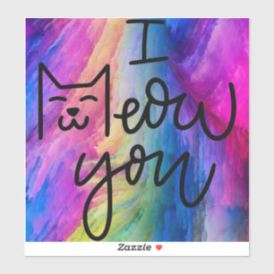 Adesivo Colorida E Grande Eu Te Imaginei Gato