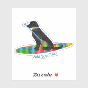 Adesivo Colorido Coloque o Conselho preppy Black Lab para