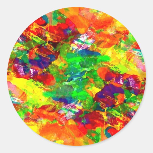 Adesivo colorido de tinta (Frente)