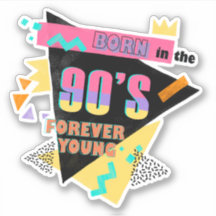 Colorido Retro Nascido nos Anos 90 Para Sempre Jov