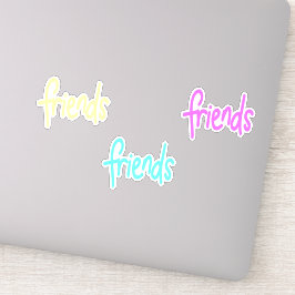 Adesivo Coloridos amigos enviam SMS em branco