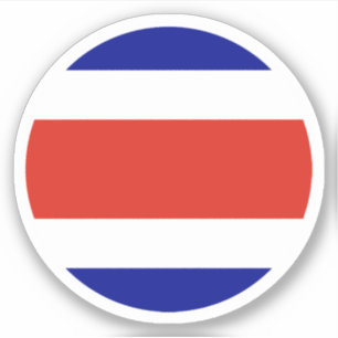 Adesivo com bandeira da Costa Rica