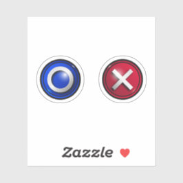 Adesivo com botões de votação de jogos