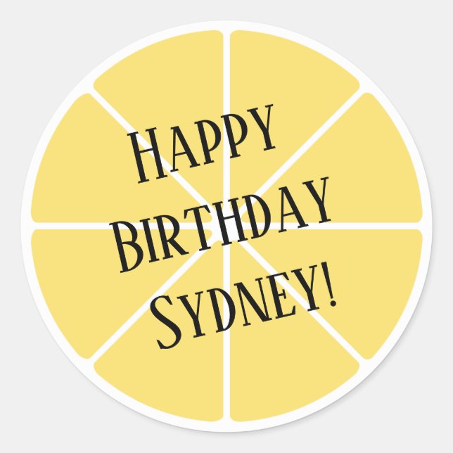 Adesivo com fatia de limão (Frente)