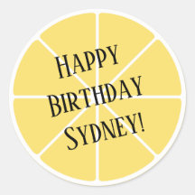 Adesivo com fatia de limão