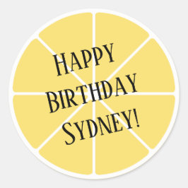 Adesivo com fatia de limão