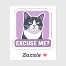 Com licença? Meme de Gato – Ilustração Engraçada d