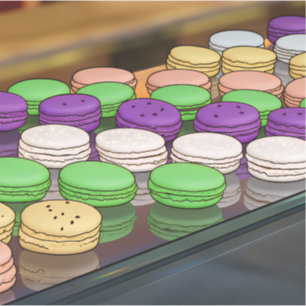 Adesivo com vista aproximada de macarons