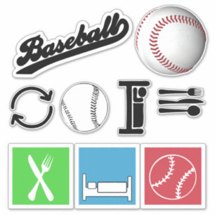 Adesivo Coma a coleção do basebol do sono