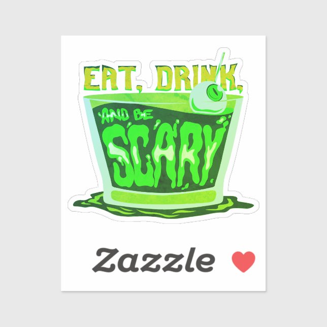 Adesivo Coma bebida e seja assustador (Folha)