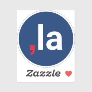 Adesivo Coma La kamala pronúncia engraçada azul vermelho