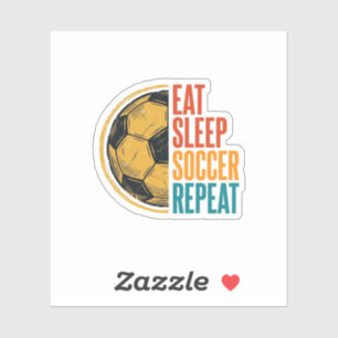 Adesivo Comer Dormir Futebol Repetir Camisa de Futebol Vin