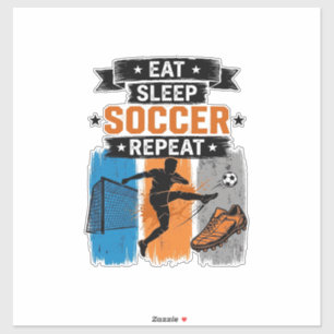 Adesivo Comer Dormir Futebol Repetir Camisa de Jogador de