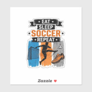 Adesivo Comer Dormir Futebol Repetir Camisa de Jogador de