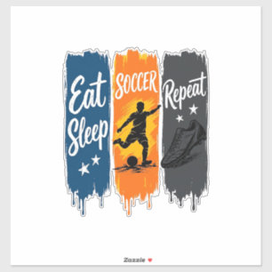 Adesivo Comer Dormir Futebol Repetir Camisa Vintage de Fut