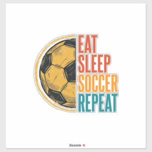 Adesivo Comer Dormir Futebol Repetir Camisa Vintage de Fut