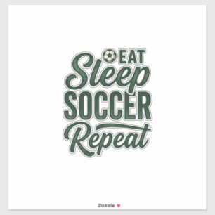 Adesivo Comer Dormir Futebol Repetir Camisa Vintage Design
