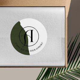 Adesivo Comercial de Logotipo Redondo Minimalista