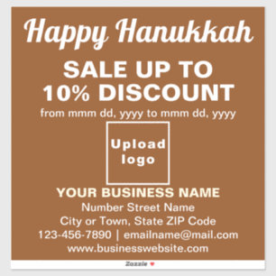Adesivo Comercialização de Hanukkah no Brown Vinyl Sticker