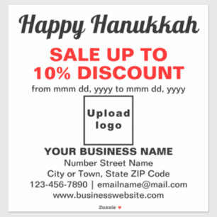 Adesivo Comercialização de Hanukkah no White Vinyl Sticker