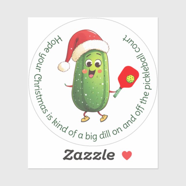 Adesivo Comício Pickleball de Papais noeis de texto person (Folha)