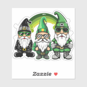 Adesivo Cômico Jardim Errado Humor Gnomo Vida St Patricks 