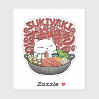 Adesivo Comida Japonesa Sukiyaki Cat