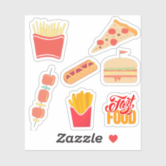 Adesivo Comida Stickers Pack, Comida Rápida Bonita