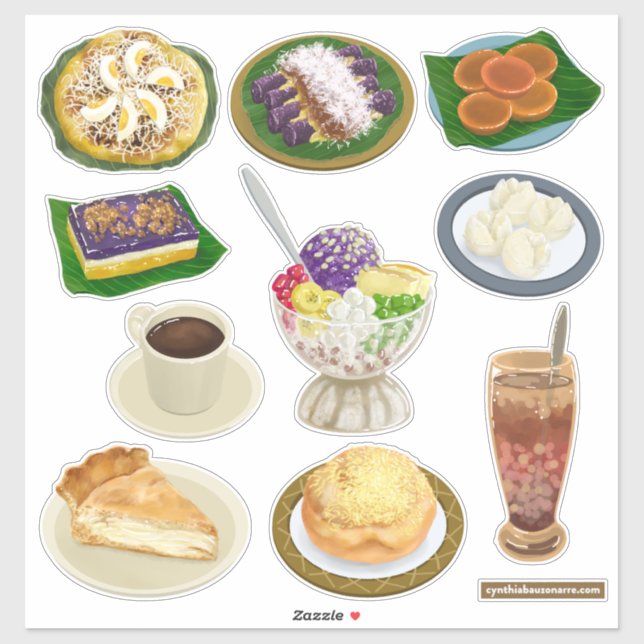 Adesivo Comidas filipinas / Pinoy Snacks and Desserts (Folha)