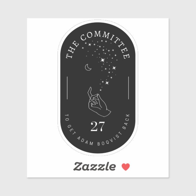 Adesivo Comitê para recuperar Adam Boqvist (Folha)