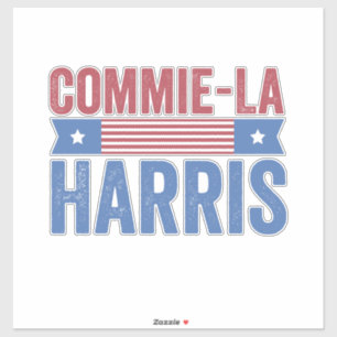 Adesivo Commie-La Harris 2024 Funny Anti Kamala Harris
