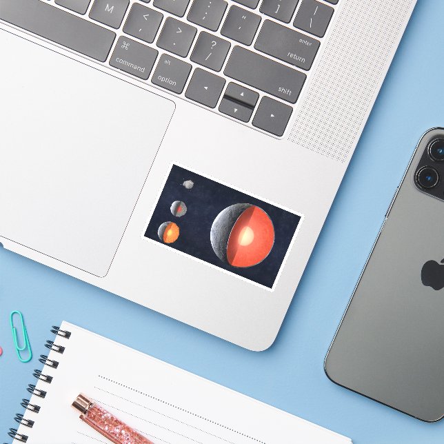 Adesivo Como Um Planeta Rocky Se Forma. (Notebook com iPhone)