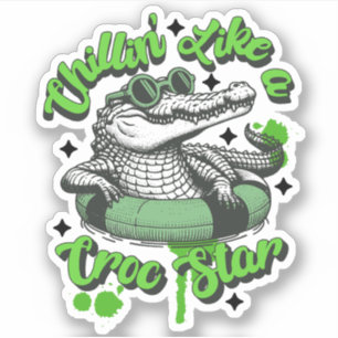 Adesivo Como uma estrela crocante: crocodilo Legal