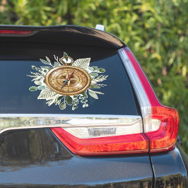 Adesivo Compass de Folhagem de Aquarela