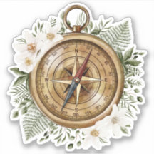 Compass Floral de Aquarela