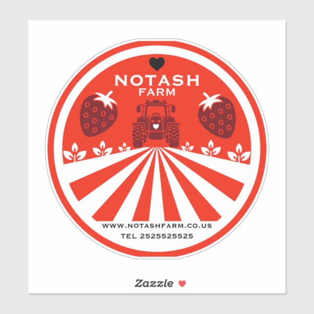 Adesivo Compro de Fazenda de morango (Folha)