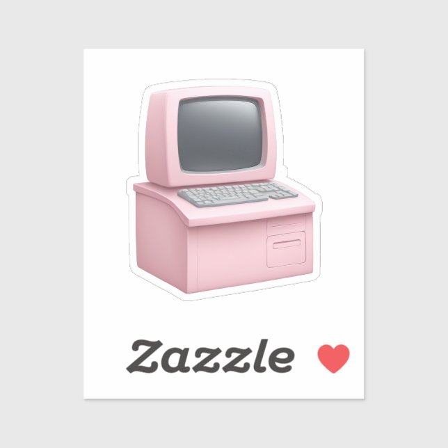 Adesivo Computador Retro Pink Emoji (Folha)