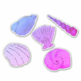 Adesivo Conchas do Mar Roxo Artístico