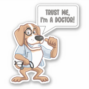 Adesivo Confie em mim, sou um Doutor Sticker