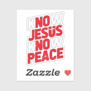 Adesivo Conheça Jesus Conheça a Paz Cristã