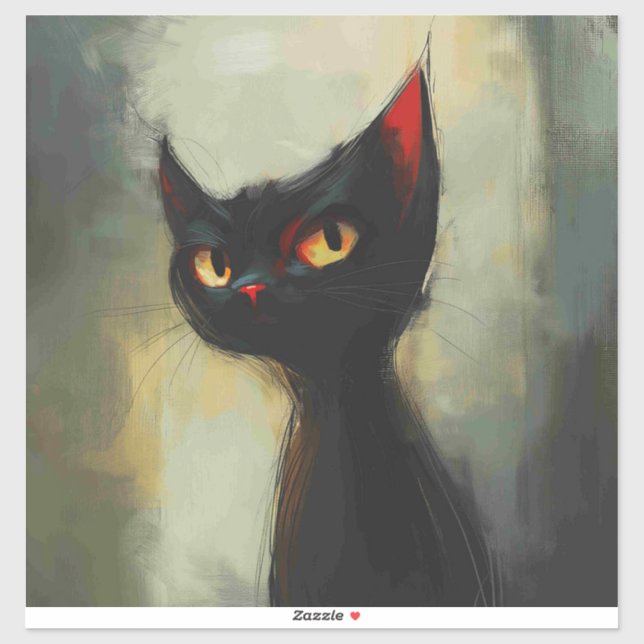 Adesivo Conhecendo o Gato Ninja Preto (Folha)