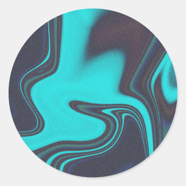 Adesivo cônico de gradiente de cor ciano líquido a (Frente)