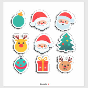 Adesivo Conjunto Colorido de Natal