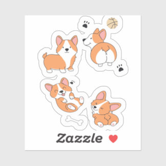 Adesivo Conjunto Corgi