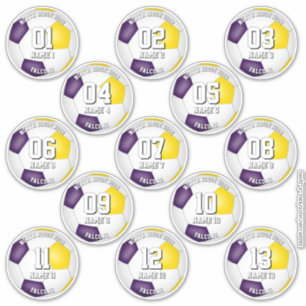 Adesivo conjunto de 13 cores de time de futebol atleta dou